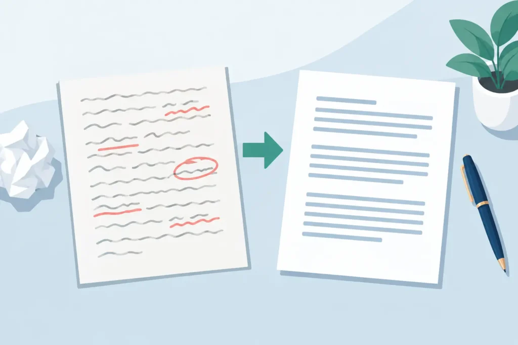 A Weak Essay Improved Example: What Changes?